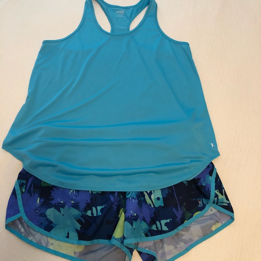 Danskin Now Athletic Shorts AND Razorback Tank